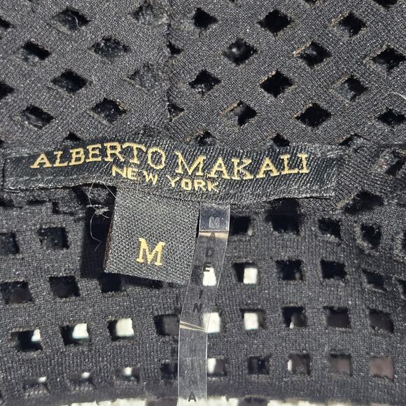 Vintage Alberto Makali Fringe Perforated Moto Hippie Rock Punk Sleeze MED Poly - Picture 7 of 9